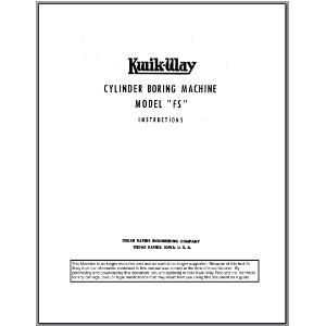 Model FS Boring Bar Manual (image for) Model FS Boring Bar Manual