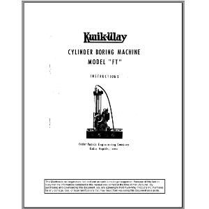 Model FT Boring Bar Manual (image for) Model FT Boring Bar Manual